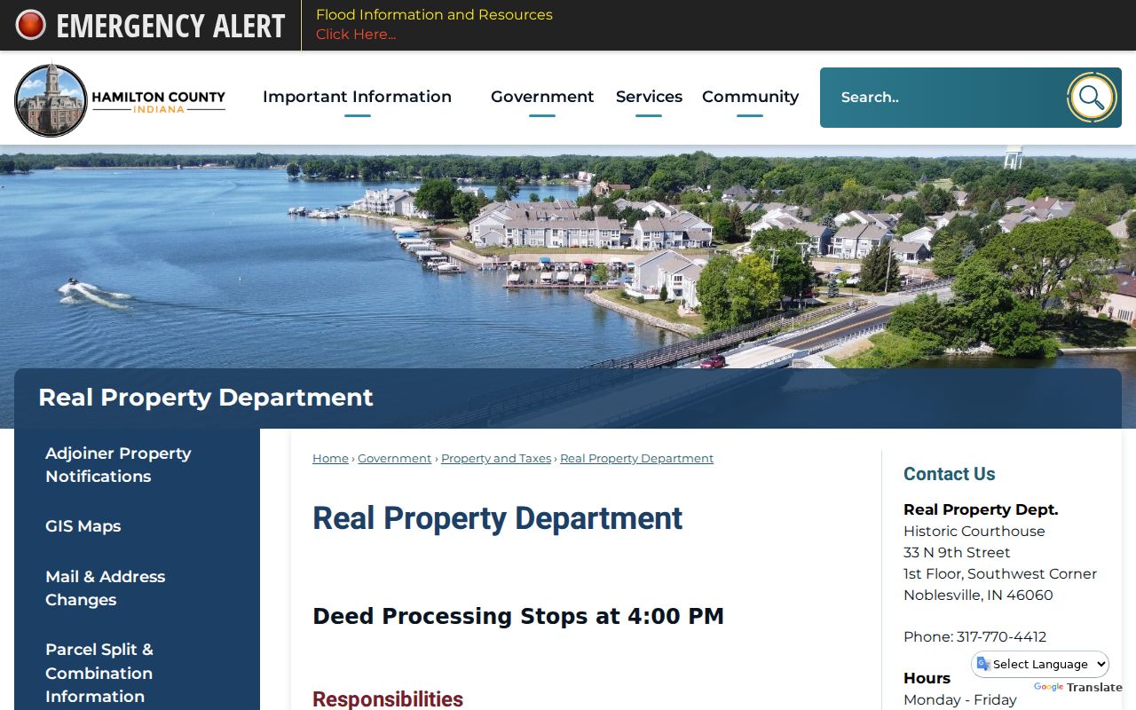 Westfield neighbors Hamilton County real property records