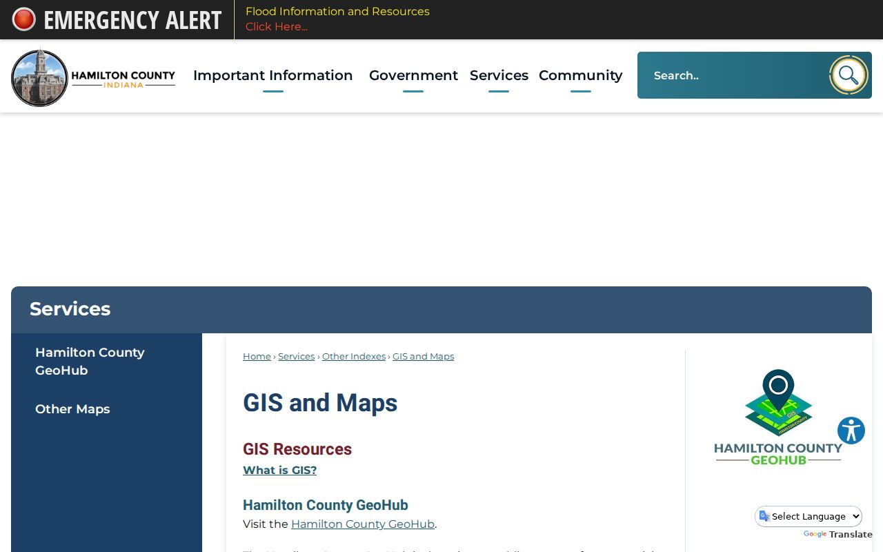 Westfield ZIP code directory Hamilton County GIS maps